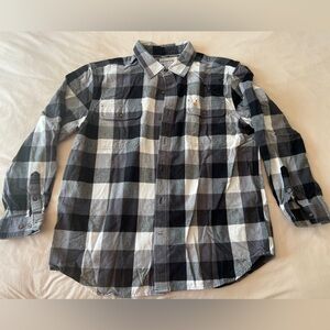 Discontinued Carhartt Heavy Flannel Checker Plaid Button-Up Shirt